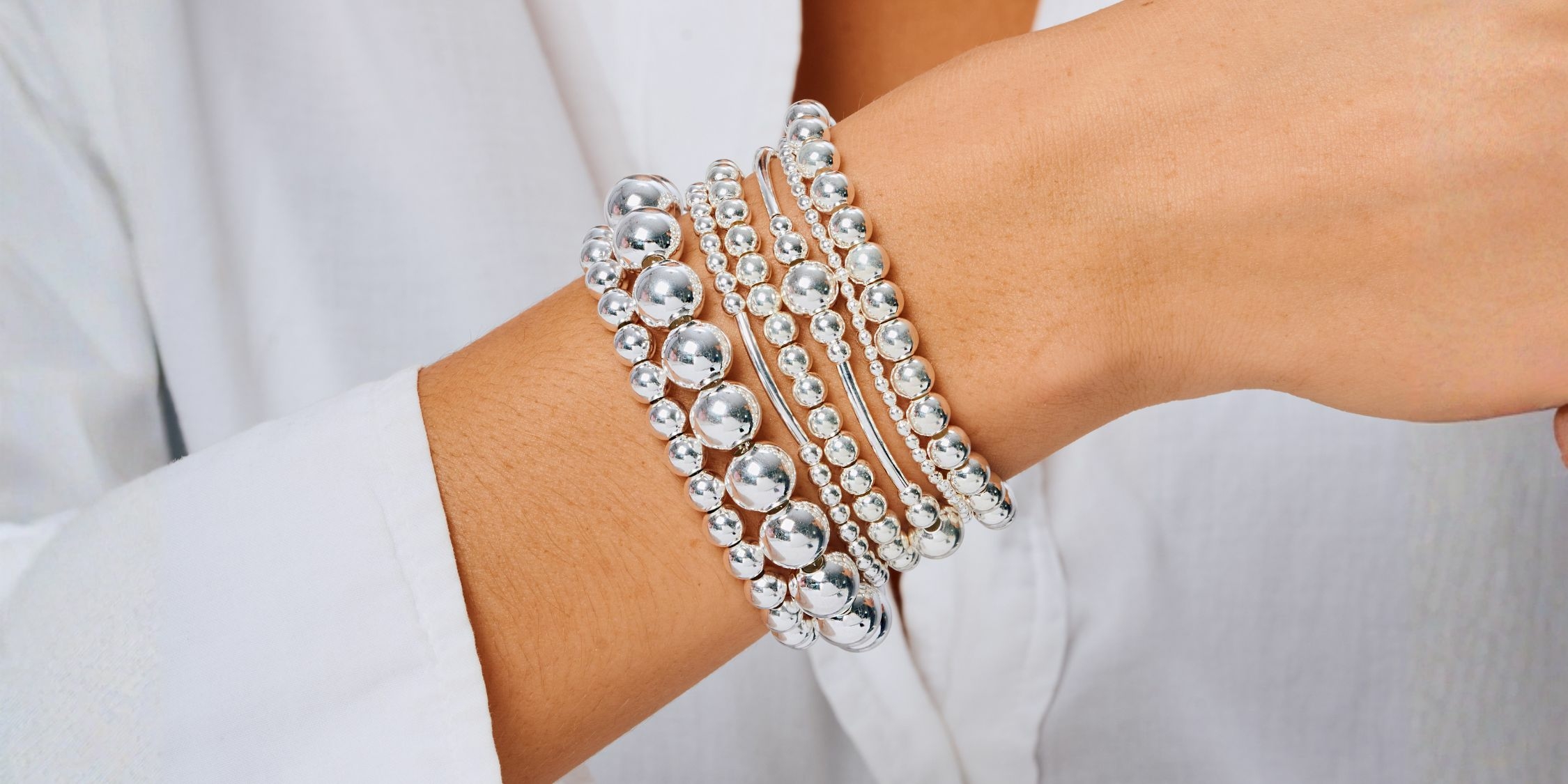 Bracelet boule argent